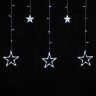 Электрогирлянда-занавес Звезды 3х0,5 м 108 LED холодный белый 220 V ЗОЛОТАЯ СКАЗКА 591355 (1) (94705)