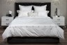 Комплект постельного белья с вышивкой Арктик, серый, Двуспальный кинг сайз (220*240) (TT-00013755)