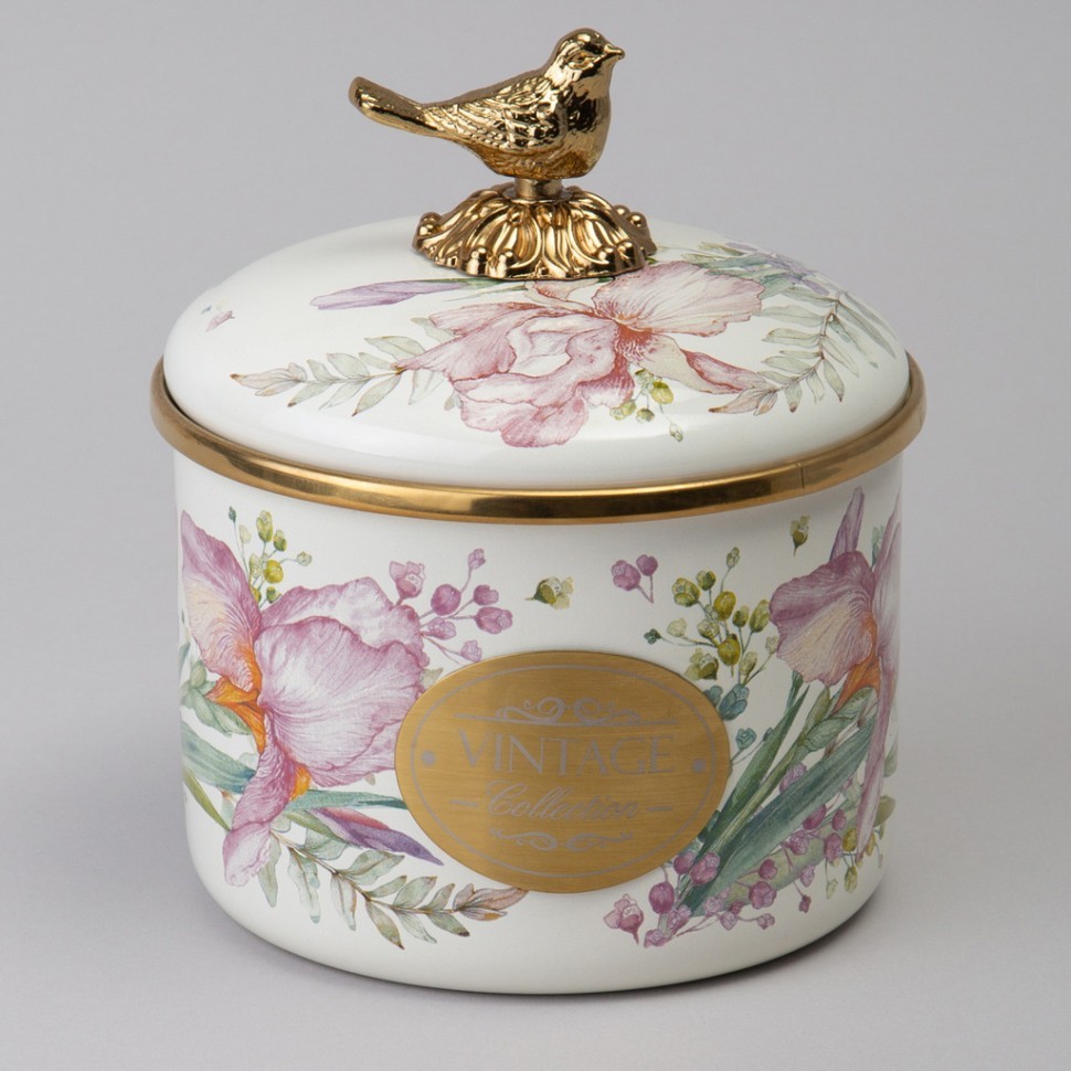 Банка для сыпучих продуктов agness, серия irises, 12 х 9см / 1,0л Agness (950-581)