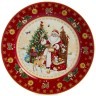 Тарелка обеденная lefard  "дед мороз" 27 см красная Lefard (85-1719)