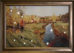 Картина Золотая осень с кристаллами Swarovski (1151)