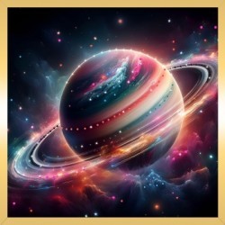 Картина Вечность в вихре звезд с кристаллами Swarovski (3336)