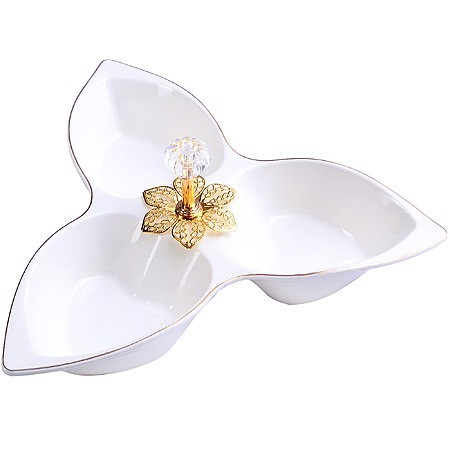 Менажница фарф 3 секц 27х24х4,5 LR (60043)