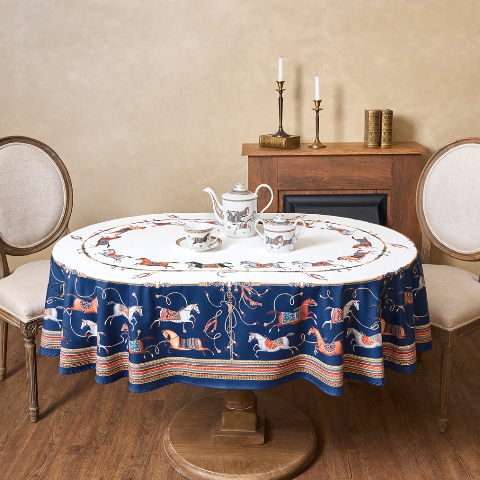 Скатерть овальная "passage"140х180см ,белый, 100% хлопок,твил, пропитка Lefard (850-759-4)