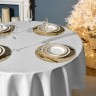 Скатерть  d190 cm круглая, "феерия. серебро", цвет: белый, tm lefard, полиэстер 100% Lefard (986-004-25)