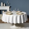 Скатерть  d190 cm круглая, "феерия. серебро", цвет: белый, tm lefard, полиэстер 100% Lefard (986-004-25)