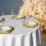 Скатерть  d190 cm круглая, "феерия. серебро", цвет: белый, tm lefard, полиэстер 100% Lefard (986-004-25)