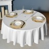 Скатерть  d190 cm круглая, "феерия. серебро", цвет: белый, tm lefard, полиэстер 100% Lefard (986-004-25)