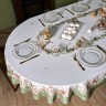Скатерть  овальная  "sense" ,180х300см ,зеленый,100%хлопок ,твил Lefard (850-753-42)