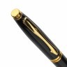 Ручка подарочная шариковая Brauberg De Luxe Black линия 0,7 мм синяя 141411 (2) (86881)
