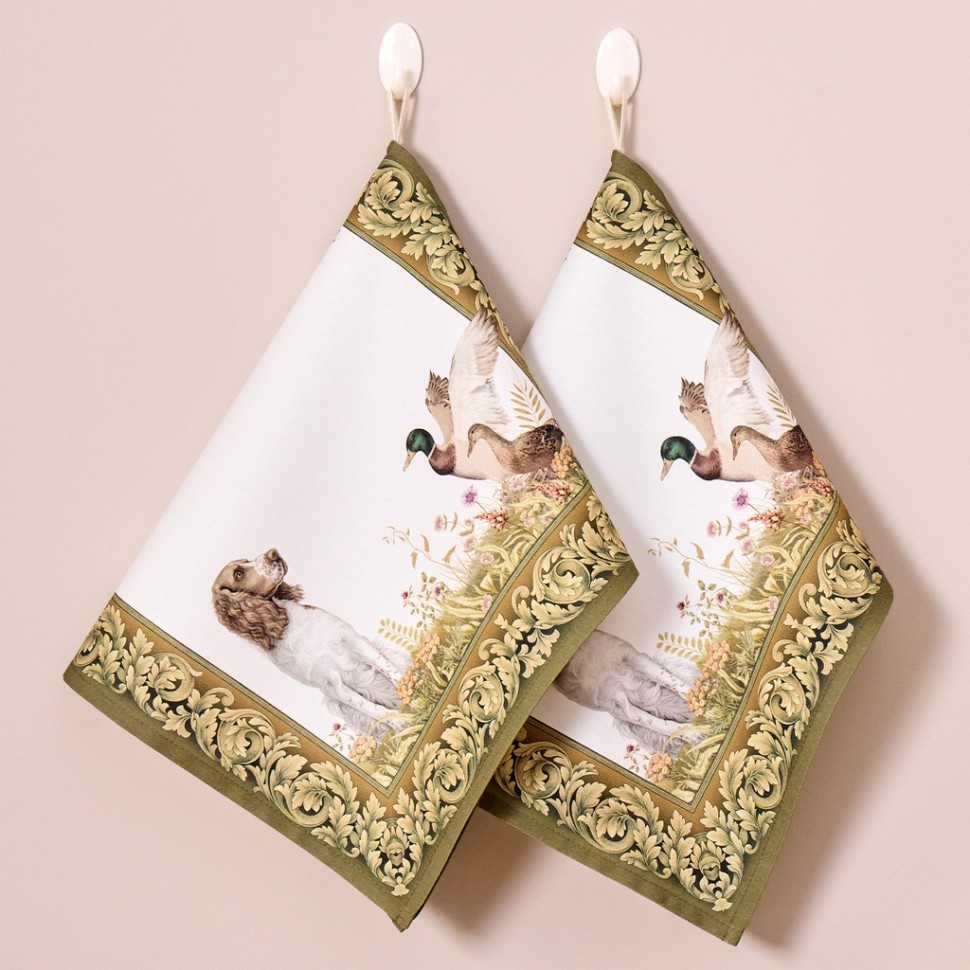 Набор полотенец из 2х шт "охота",40х60см, 100% хлопок, собака Lefard (850-751-6)