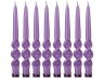 Набор свечей из 8 шт. 23,5/2,2 см. лакированный фиолетовый Adpal (348-635)