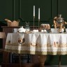 Скатерть круглая "золотая курочка" 185см, 100% хлопок, твил с пропиткой Lefard (850-767-28)