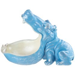 Шкатулка декоративная для мелочей "бегемот"  30*22 см цвет: голубой с серебром ИП Шихмурадов (169-336)