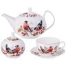 Чайный сервиз lefard "лесная сказка" снегири на 6 пер. 14 пр. 930/380/300 мл Lefard (85-2025)