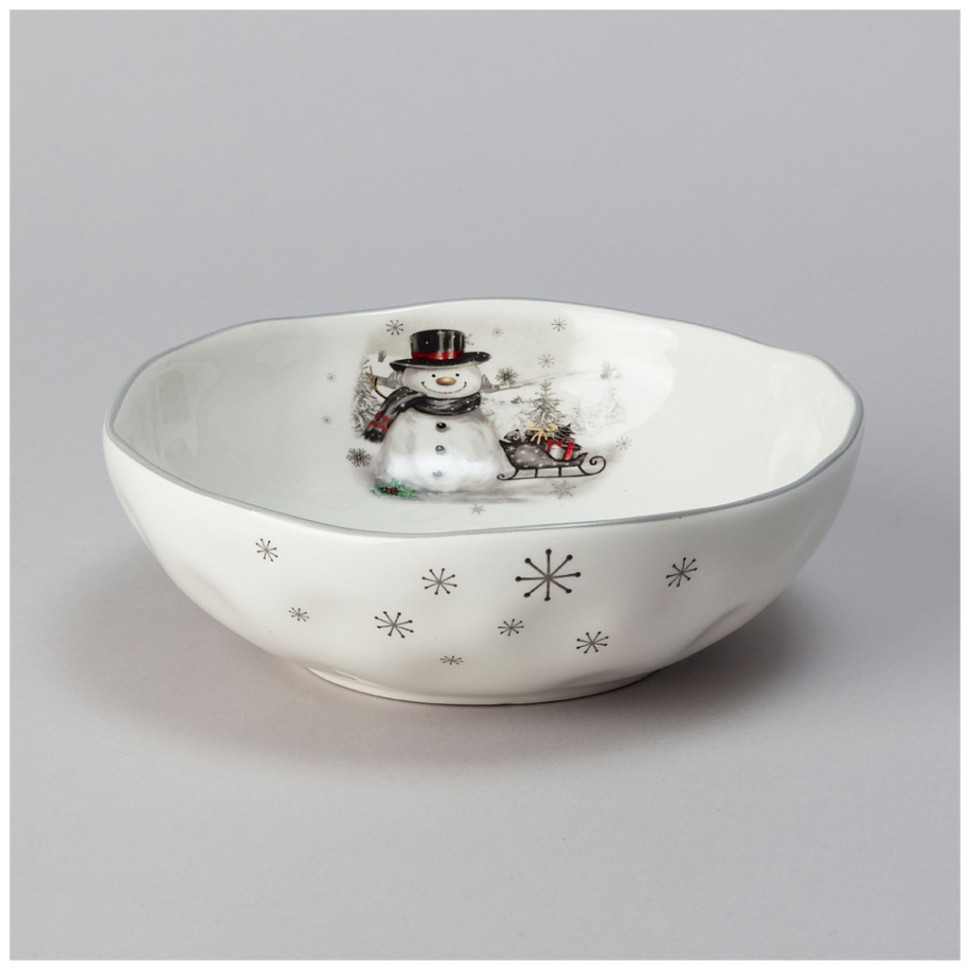 Салатник agness “с новым годом!" 17*5,7 см Agness (358-2248)