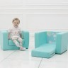 Раскладное бескаркасное (мягкое) детское кресло серии "Дрими", цвет Аквамарин, Стиль 2 (PCR320-72)