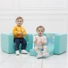 Раскладное бескаркасное (мягкое) детское кресло серии "Дрими", цвет Аквамарин, Стиль 2 (PCR320-72)