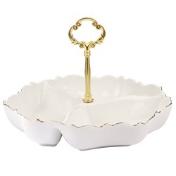 Менажница с ручкой 3 секции керамика 24х4,5 LR (90013-311)