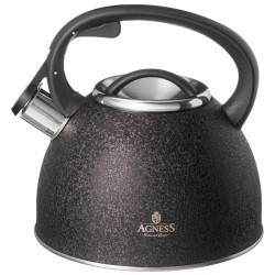 Чайник agness со свистком 2,5 л, black, индукцион. дно Agness (907-251)