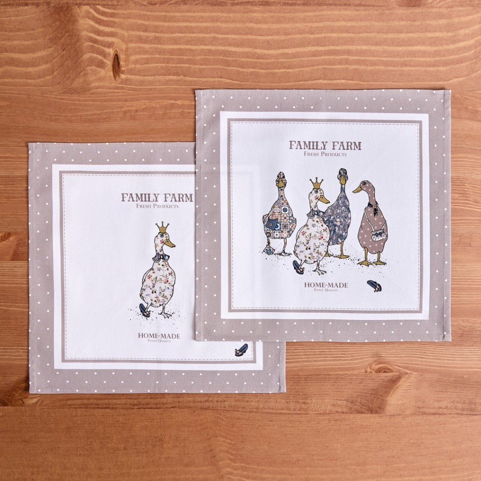 Набор салфеток из 2-х шт "family farm" 40х40см, твил, капучино Lefard (850-749-8)