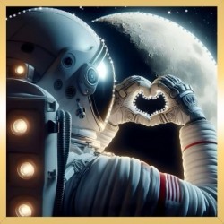 Картина Сердечный сигнал с кристаллами Swarovski (3335)