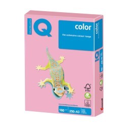 Бумага цветная для принтера IQ Сolor А3, 160 г/м2, 250 листов, розовая, PI25 (72890)