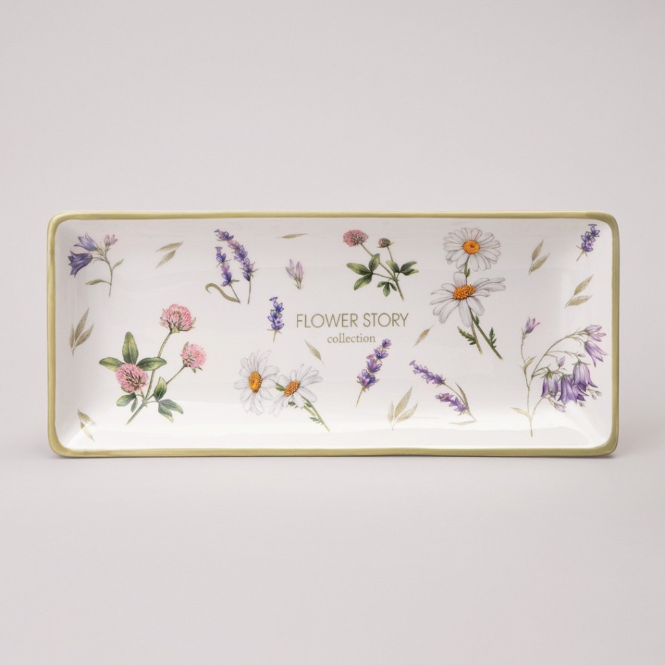 Блюдо agness "flower story" 28*12*3 см Agness (358-2167)