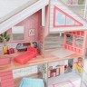 Деревянный кукольный домик "Чарли", открытый на 360°, с мебелью 10 предметов в наборе, для кукол 17 см (10064_KE)
