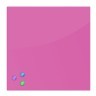 Доска магнитно-маркерная стеклянная 45х45 см 3 магнита розовая Brauberg 236742 (1) (89636)