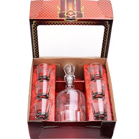 Набор д/вина 7пр. "Мираж" графин+6 стаканов " (1230-Г)