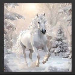 Картина Белый дух метели с кристаллами Swarovski (2448)