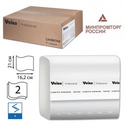 Салфетки Veiro Professional Comfort комп. 15 шт. х 220 шт. 2-слойные белые 21х16,2 127092 (1) (90768)
