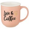 Кружка "кофемания" 400мл, розовая Lefard (756-237)