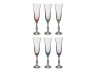 Набор бокалов для шампанского "анжела микс" из 6 шт. 190 мл..высота=25 см. Crystalex Cz (674-493) 