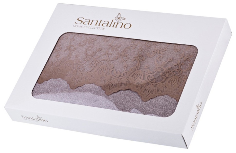 Набор из скатерти и наперона "мокко" 160*220 см SANTALINO (805-010)