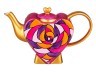 Чайник "сердце пурпурная роза" 850 мл ручная роспись (кор=16шт.) Lefard (151-071)