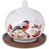 Сахарница lefard "лесная сказка" снегири 380 мл на дерев. подставке Lefard (85-2024)
