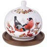 Сахарница lefard "лесная сказка" снегири 380 мл на дерев. подставке Lefard (85-2024)
