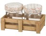 Набор банок для сыпучих продуктов из 2-х шт."home" на деревянной подставке 19*11*11,5 см (кор=24 шт. Dalian Hantai (222-080)