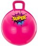 Мяч-попрыгун GB-0401, SUPER, 45 см, 500 гр, с ручкой, розовый, антивзрыв (732325)