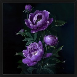 Картина КОЛЫБЕЛЬ ЛИЛОВОЙ НОЧИ с кристаллами Swarovski (3174)