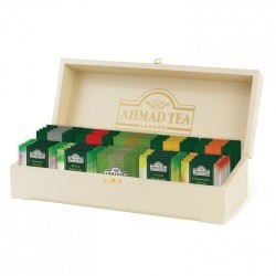 Чай Ahmad ассорти 10 вкусов в деревянной шкатулке набор 100 пакетов Z583-2 622785 (1) (91604)