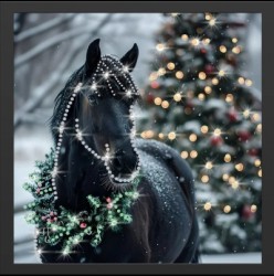 Картина Праздничный гость с кристаллами Swarovski (2452)