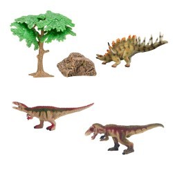 Динозавры и драконы для детей серии "Мир динозавров": акрокантозавр, кентрозавр, велоцираптор (набор фигурок из 5 предметов) (MM216-070)