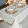 Скатерть 110х140 cm прямоугольная, "феерия. золото", цвет: бежевый, tm lefard, полиэстер 100% (кор=3 Lefard (986-003-19)