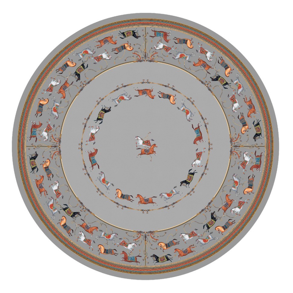 Скатерть круглая  "passage" ,d190см, 100% хлопок,твил c пропиткой, серый Lefard (850-761-25)