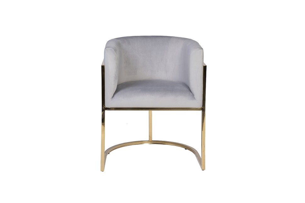 Кресло велюр серо-голубой 54*56*72см (TT-00006423)