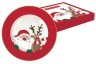 Тарелка десертная Дед Мороз с оленем в подарочной упаковке - EL-R0284_CRFR Easy Life (R2S)