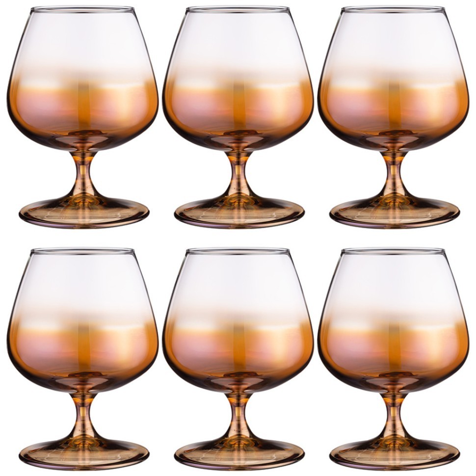Набор бокалов для бренди из 6 шт  "карамельный омбре"  410 мл Акционерное Общество (194-724)
